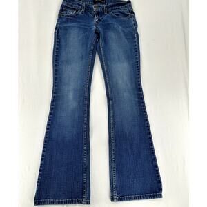LEVI'S 524 Too Superlow Womens Jeans Blue Boot Cut Size 3m